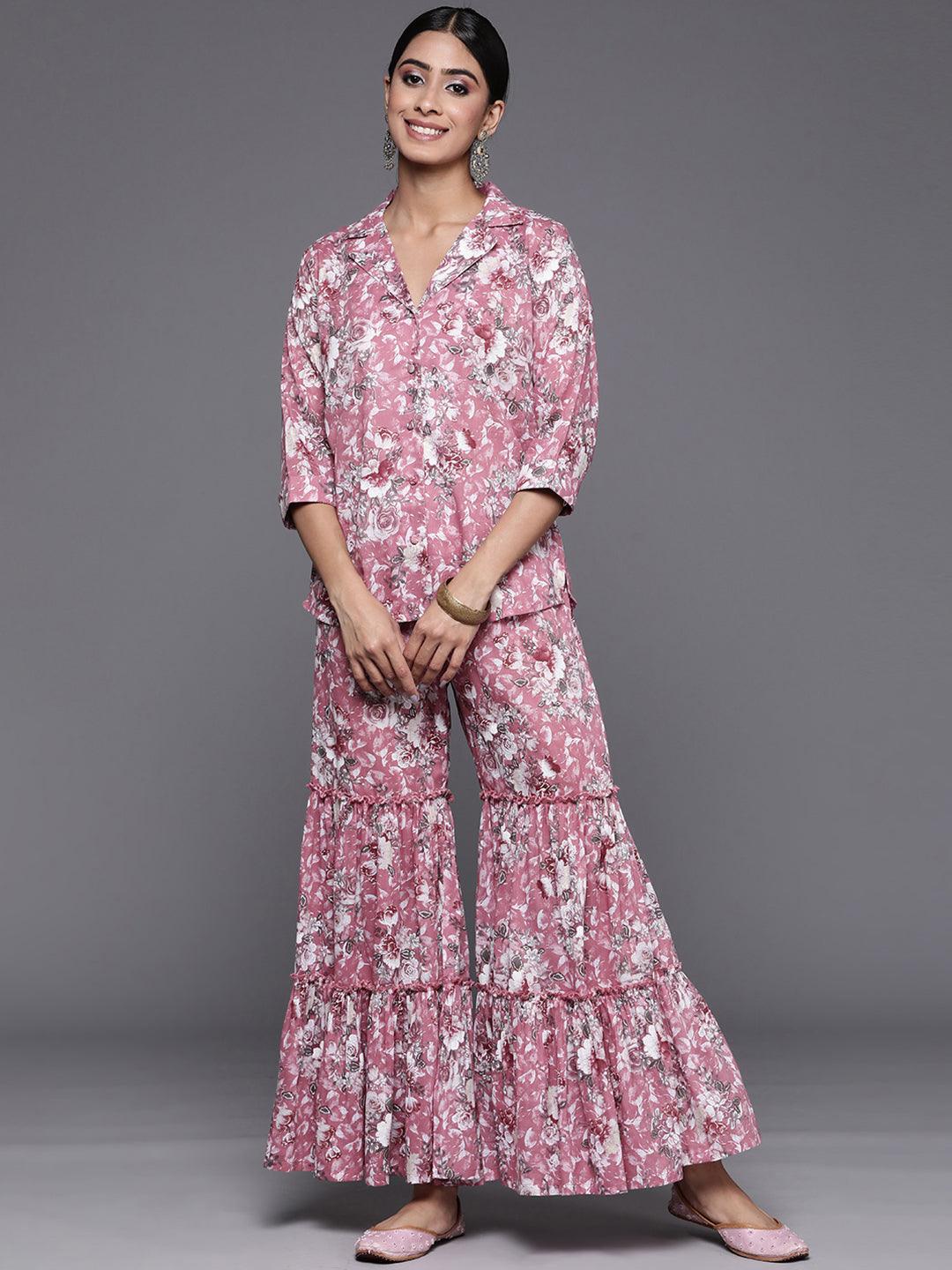 Mauve Printed Cotton Co-Ords - Jashvi