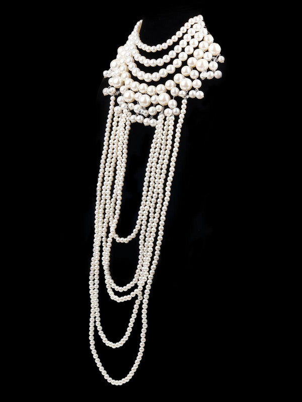 Women's Multi-Layered Pearl Neckpiece - Odette