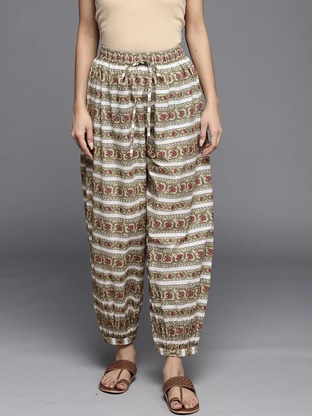 Multi Printed Cotton Salwar Pants - Jashvi