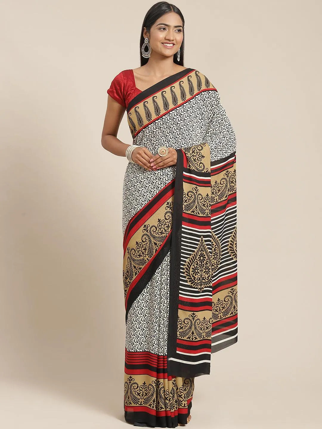 Multi Printed Georgette Saree - Jashvi