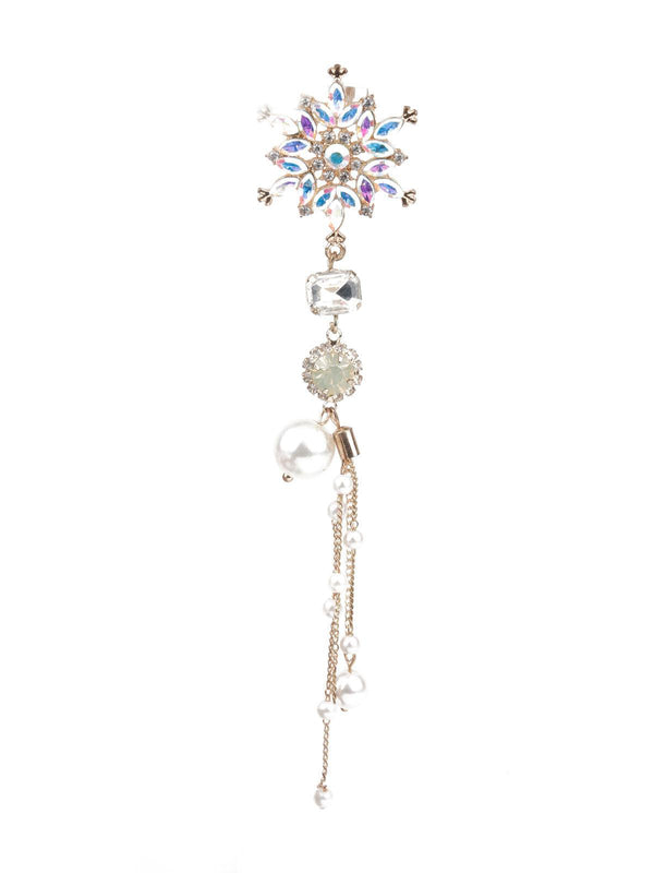 Women's Multicolor Floral Dangler Earring - Odette