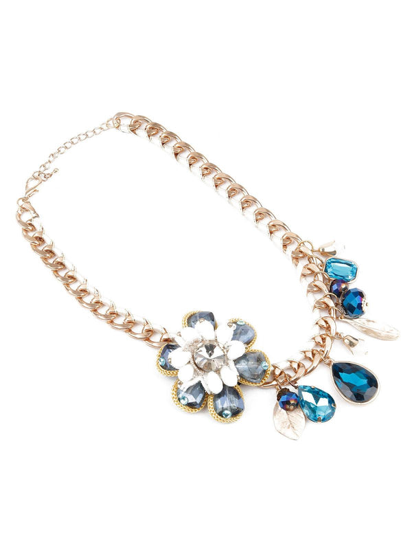 Women's Multicolored Heavy Long Neckpiece - Odette