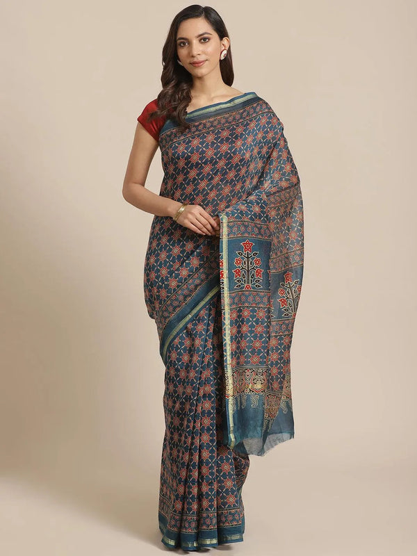 Multicoloured Chanderi Silk Saree - Jashvi