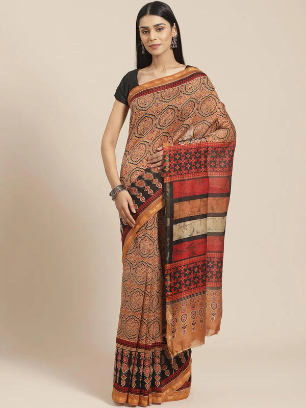 Multicoloured Chanderi Silk Saree - Jashvi