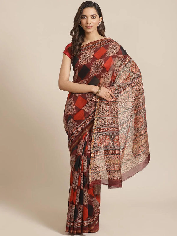 Multicoloured Chanderi Silk Saree - Jashvi