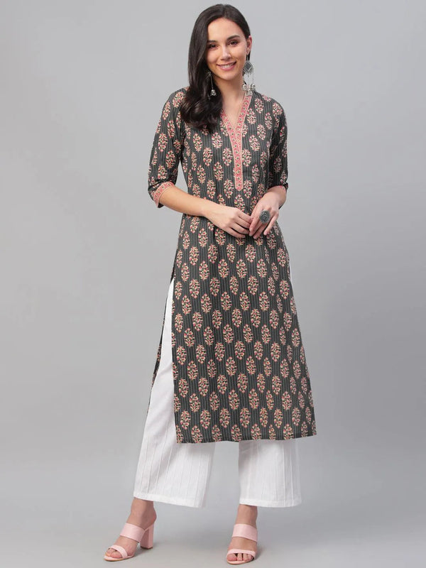 Multicoloured Printed Cotton Kurta - Jashvi