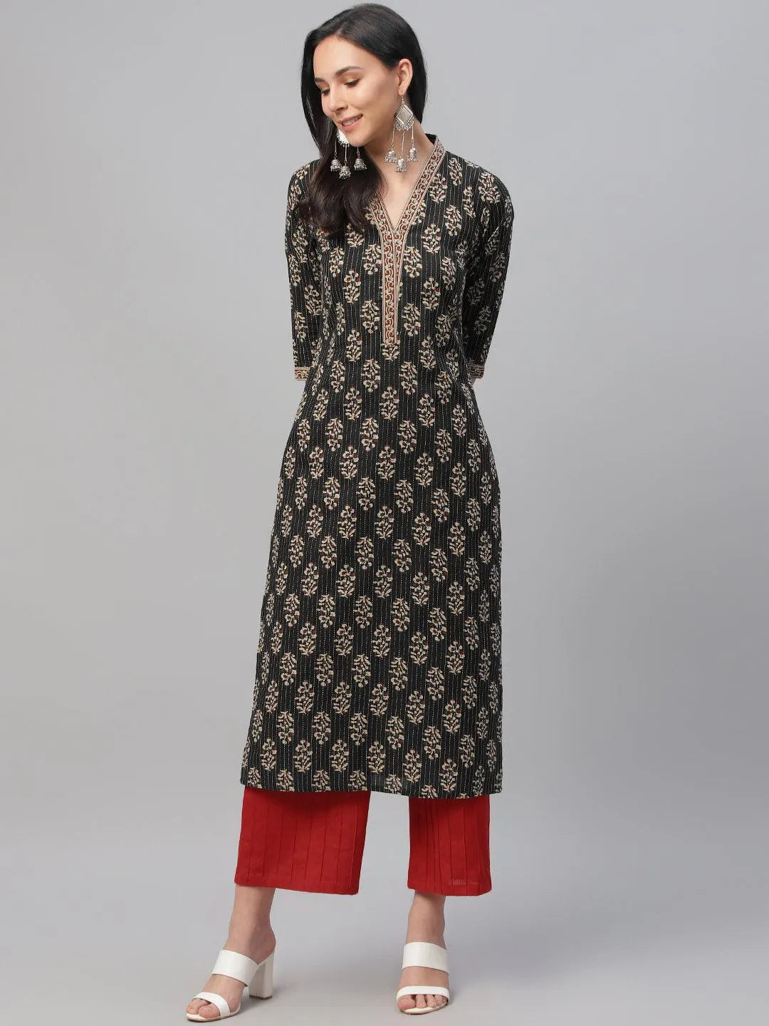 Multicoloured Printed Cotton Kurta - Jashvi