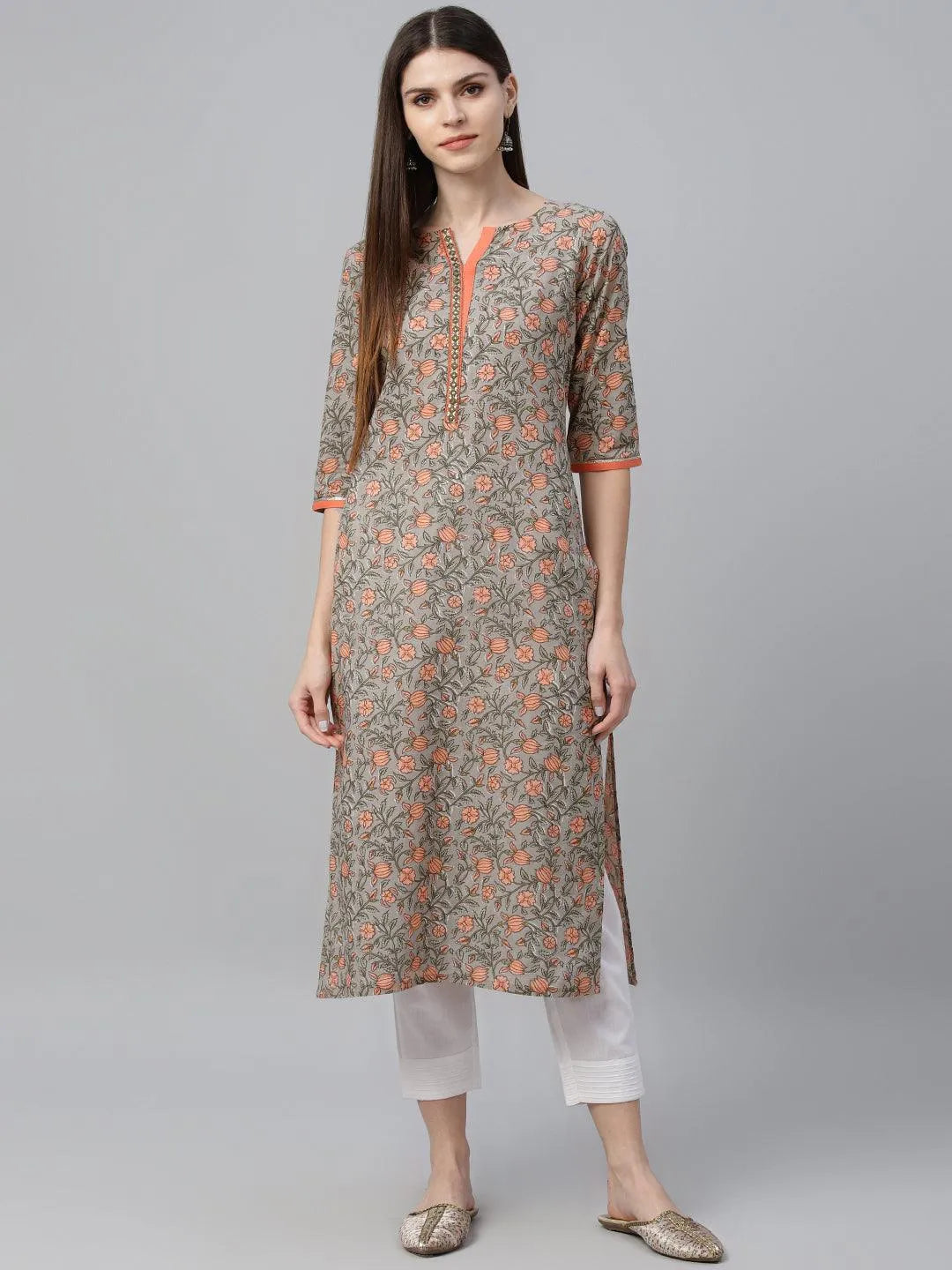 Multicoloured Printed Cotton Kurta - Jashvi