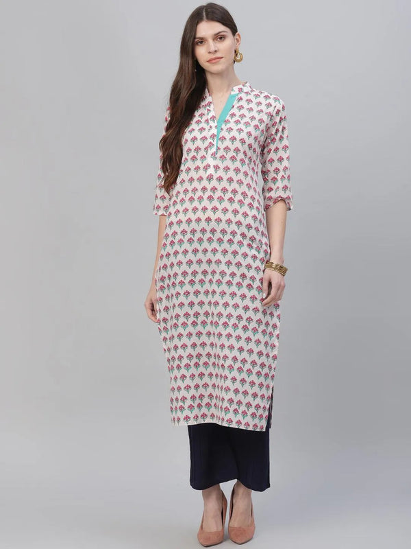 Multicoloured Printed Cotton Kurta - Jashvi