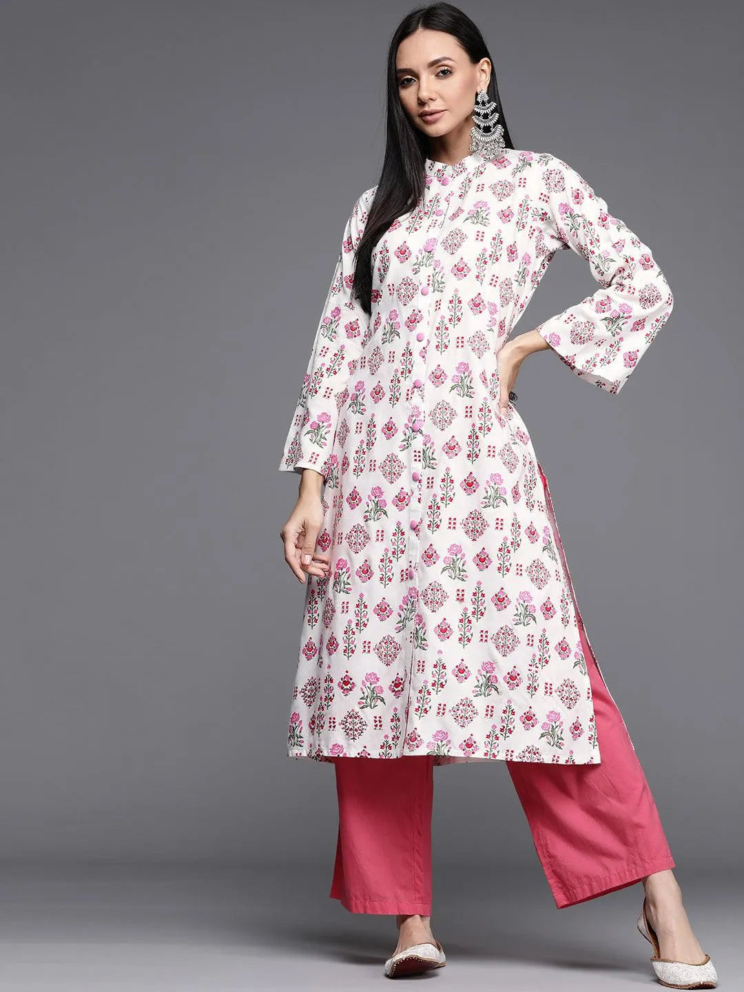 Multicoloured Printed Cotton Kurta - Jashvi