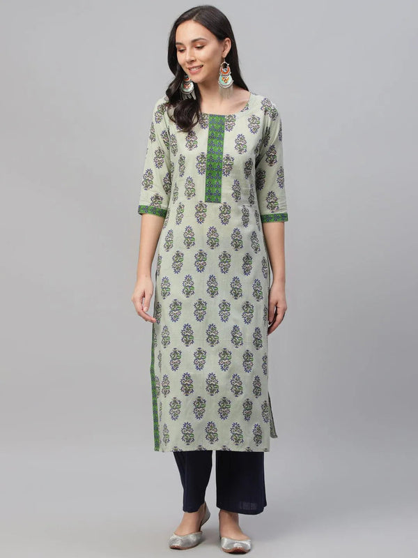 Multicoloured Printed Cotton Kurta - Jashvi