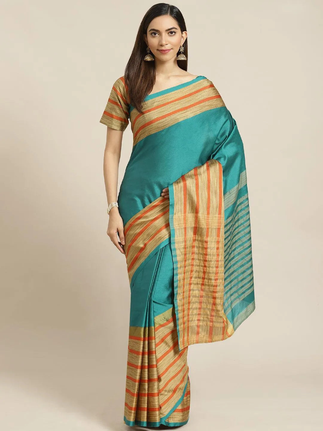 Multicoloured Printed Polyester Saree - Jashvi