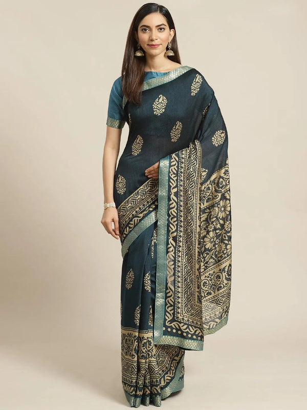 Multicoloured Printed Polyester Saree - Jashvi