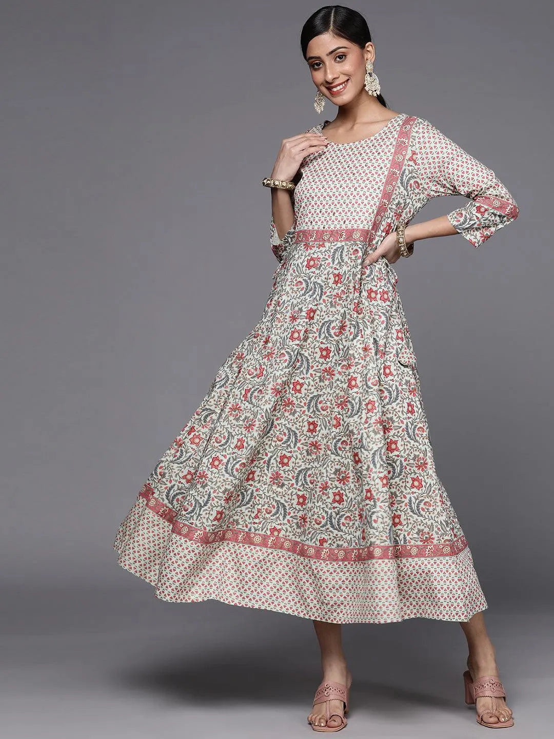 Multicoloured Printed Rayon A-Line Dress - Jashvi