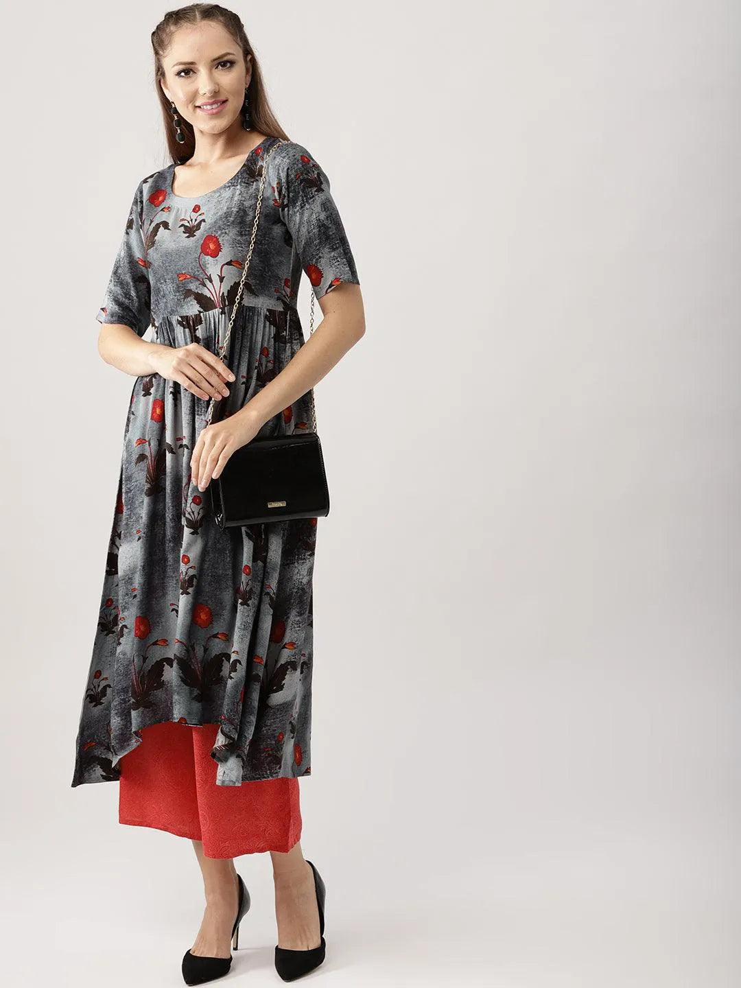 Multicoloured Printed Rayon Kurta Set - Jashvi