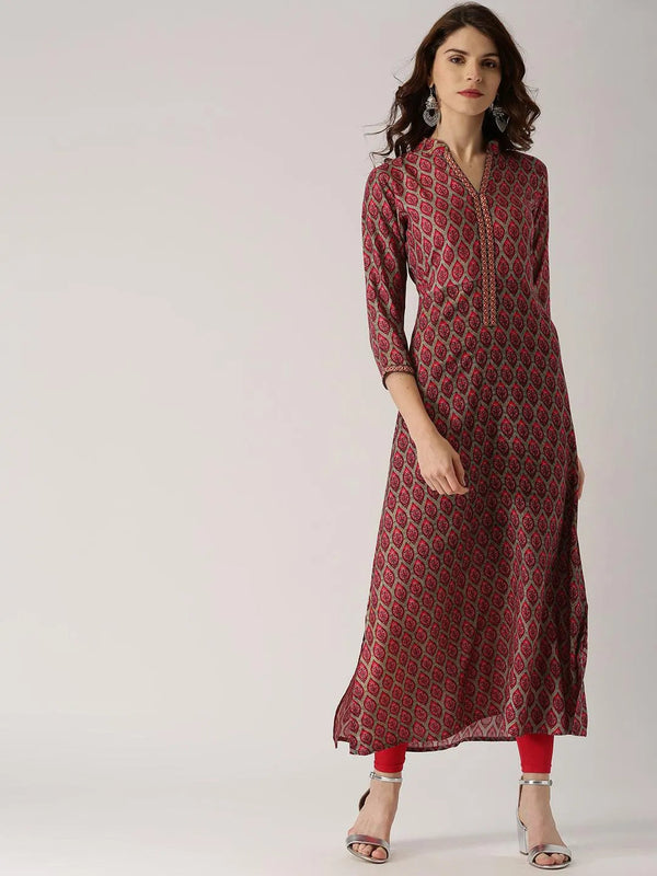 Multicoloured Printed Rayon Kurta - Jashvi