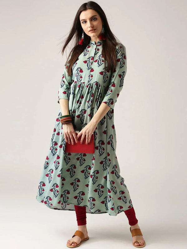 Multicoloured Printed Rayon Kurta - Jashvi