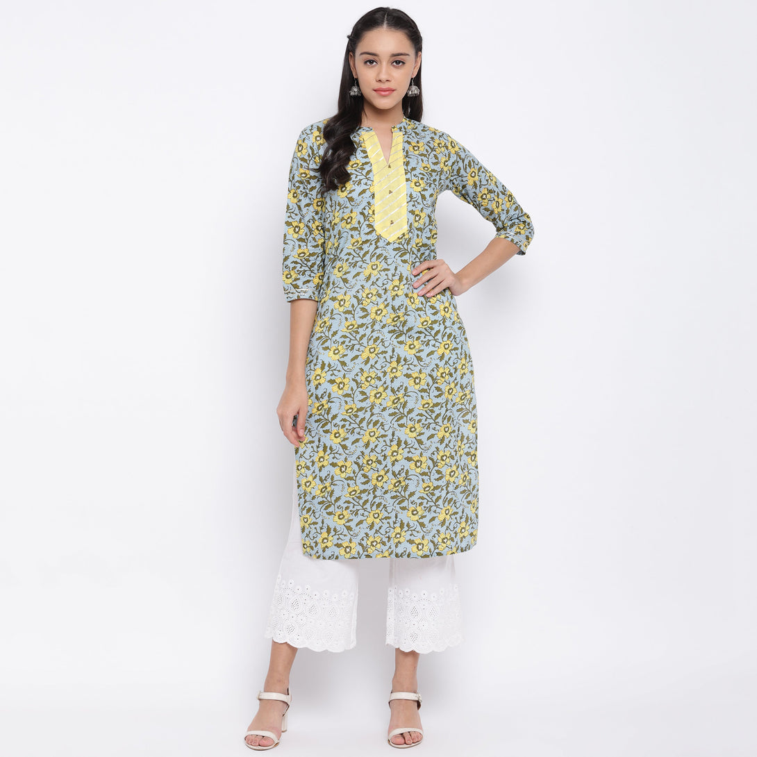 Women's Multicolor Cotton Kurta By Vbuyz- (1Pc Set)