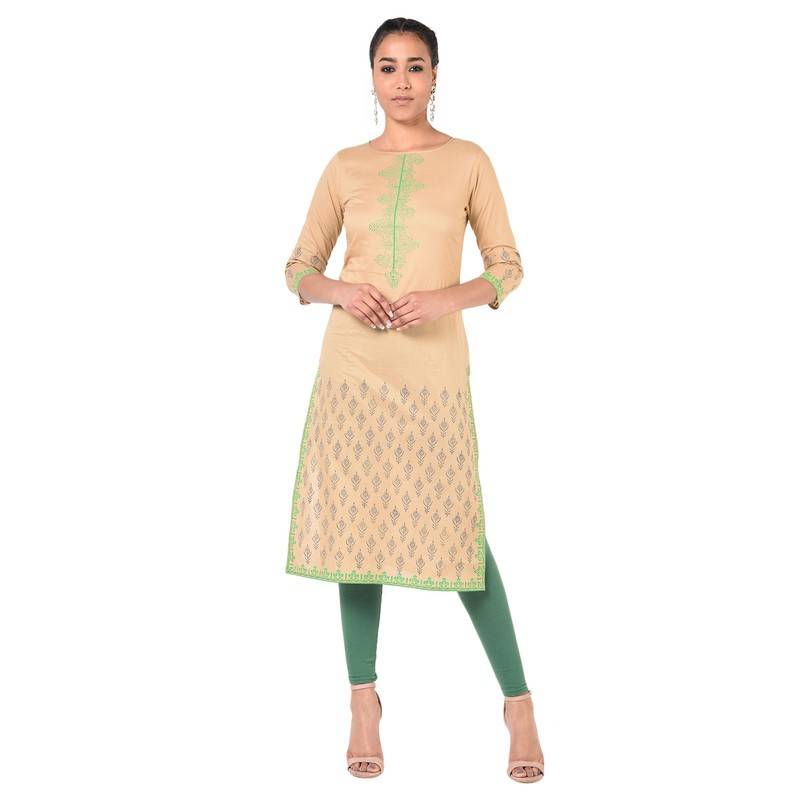 Women's Floral Straight Kurta - Aniyah