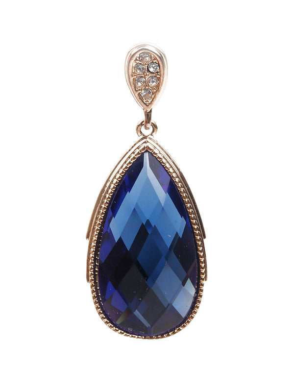 Women's Ornate Blue Teardrop Earrings - Odette