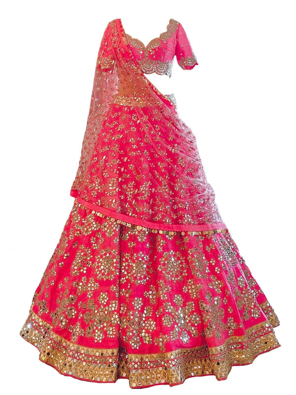 Women's Pink Flawless Lehenga Choli Set - Odette