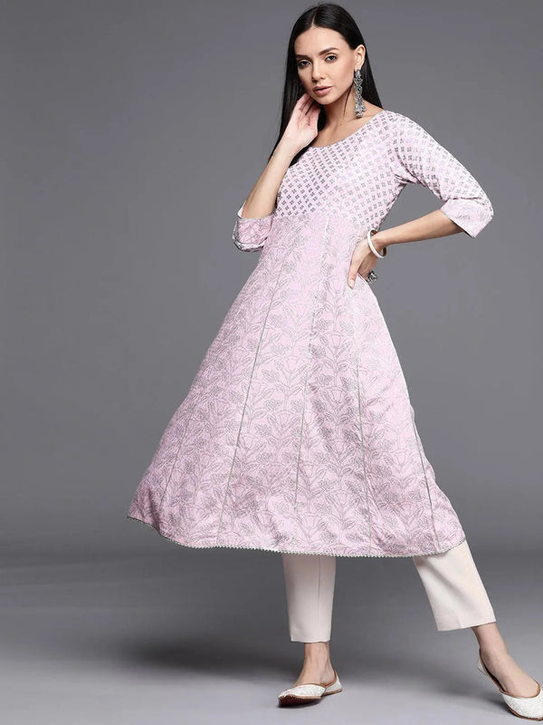 Pink Printed Cotton Kurta - Jashvi