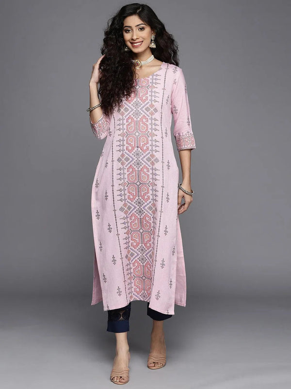 Pink Printed Cotton Kurta - Jashvi