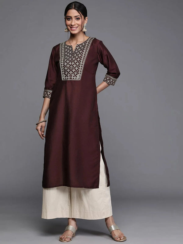 Purple Printed Chanderi Silk Kurta - Jashvi