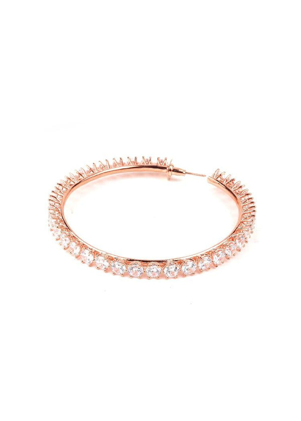 Women's Round Rose Gold Tone Hoops! - Odette