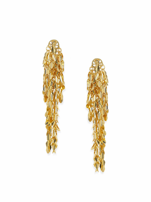 Rubans Voguish Golden Cascade Shoulder Duster Earrings