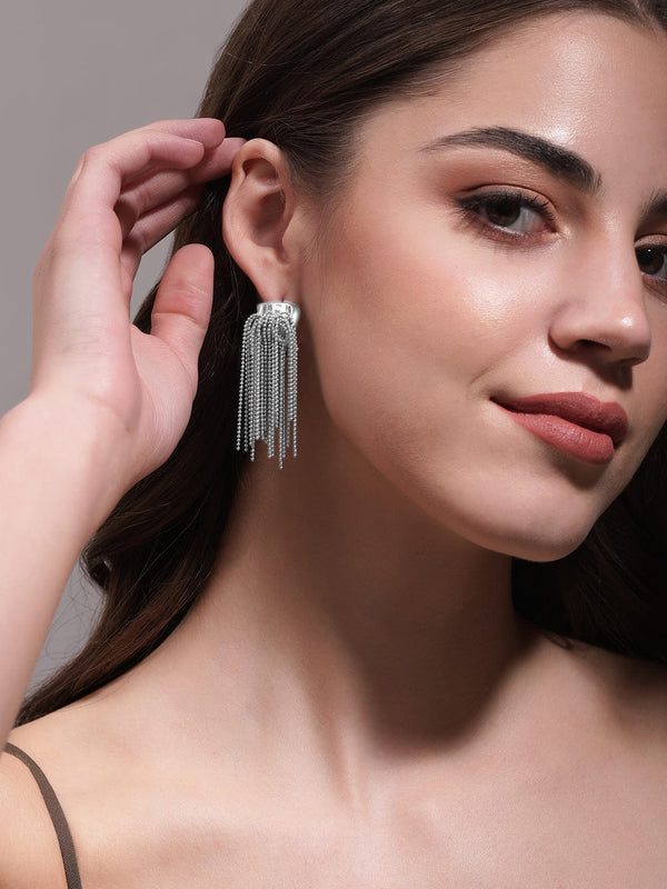 Rubans Voguish Sophisticated Silver Serenade Drop Earrings