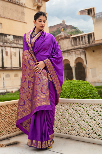 Women's Silk Function Wear Woven Saree - Monjolika