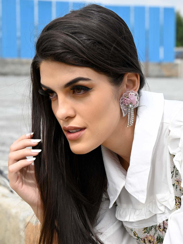 Women's Stunning Floral Lace Earrings - Odette