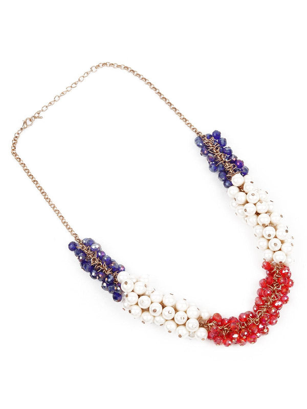 Women's Stylish Bead Cluster Choker Neckpiece - Odette