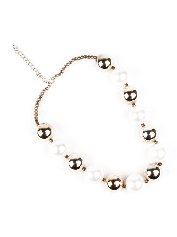 Women's Stylish Faux Pearls Choker Neckpiece - Odette