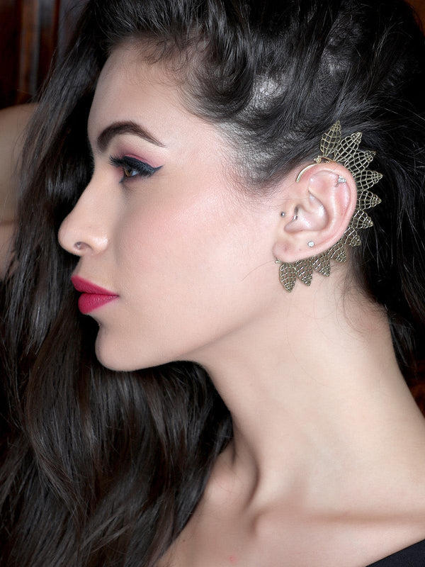 Women's Stylish Gold Ear Cuffs - Odette