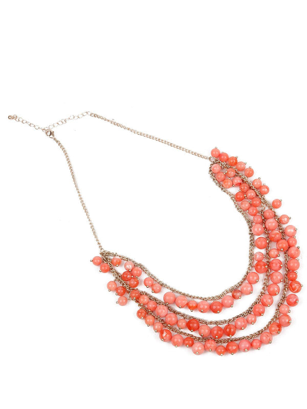 Women's Stylish Layered Bead Choker Neckpiece - Odette