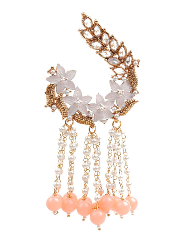 Women's Stylish Peach Dangle Earrings - Odette