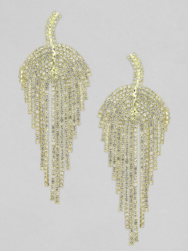 TOKYO TALKIES X Rubans Gold-Toned Contemporary Drop Earrings