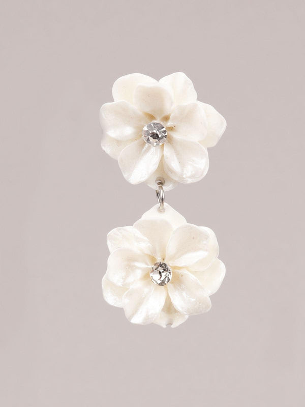 Women's Trendy White Dangle Earrings - Odette