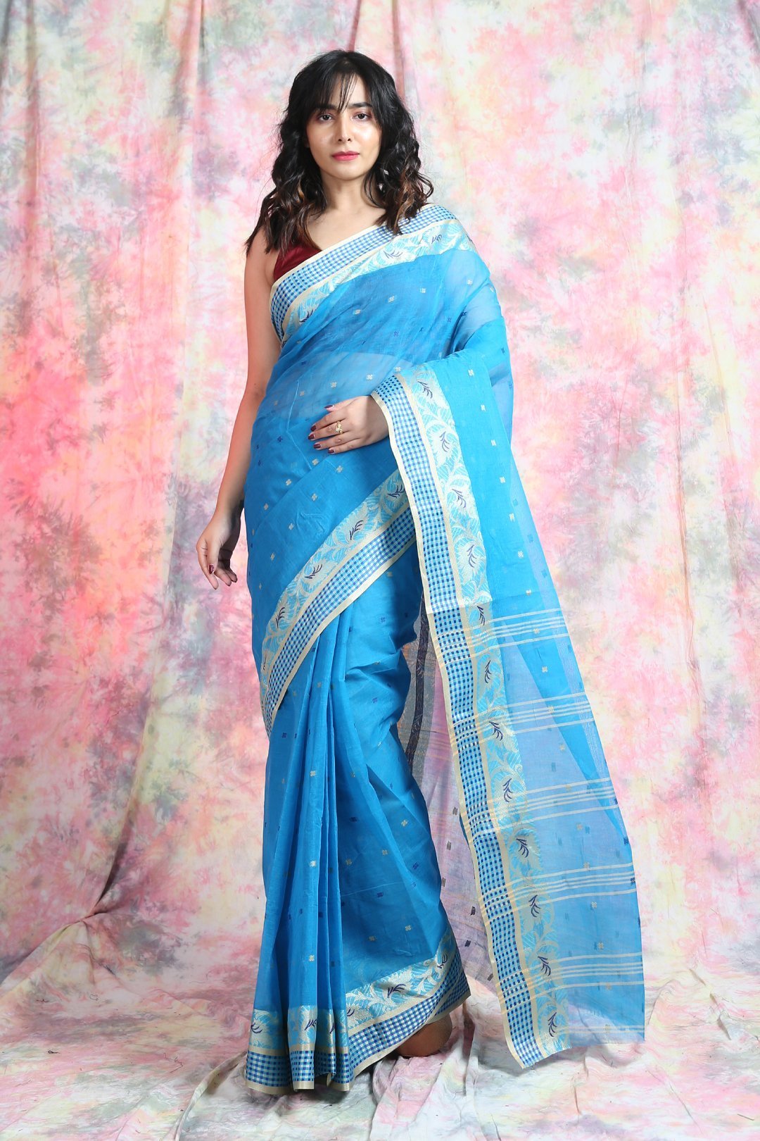 Women's Handwoven Cotton Tant Saree - Arhi