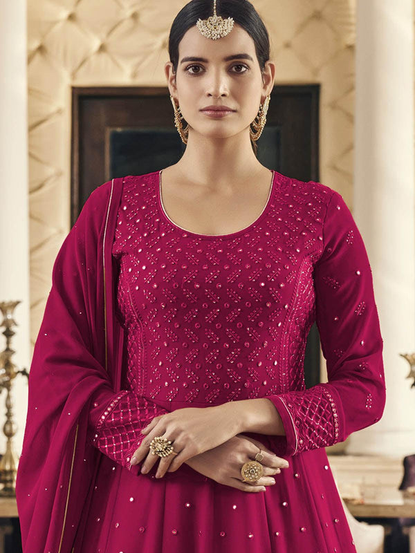 Women's Violet Embroidered Sharara Kurta Set - Odette