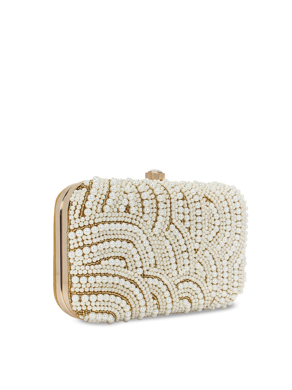 Women's Gold Color Ethnique Evening Clutch Bag - VASTANS