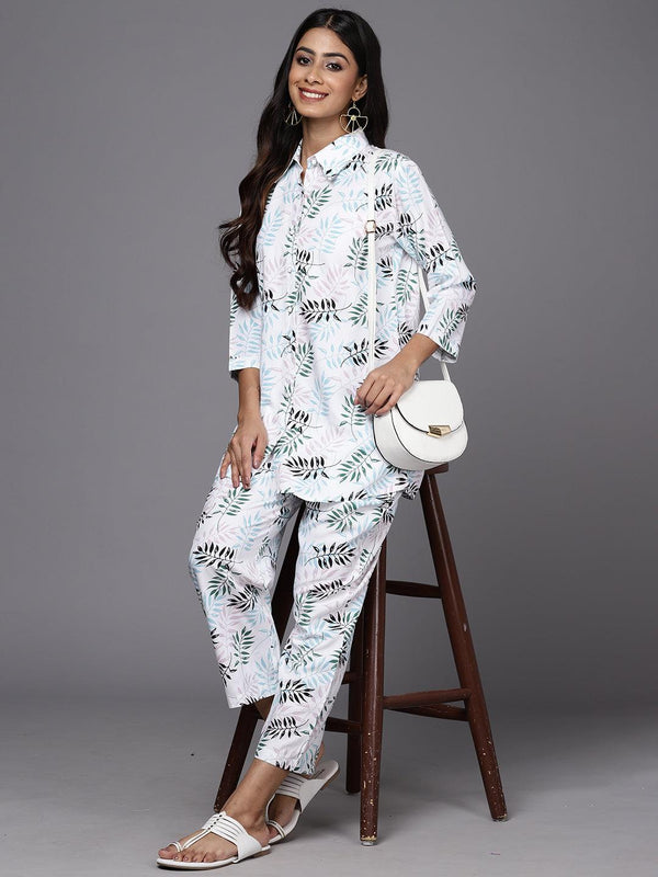 White Printed Rayon Co-Ords - Jashvi