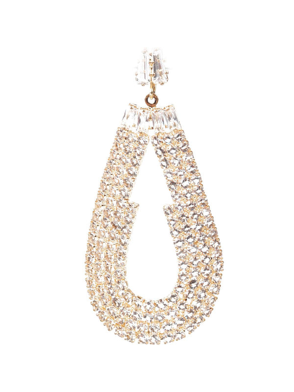 Women's White Stone Dangler Earring - Odette