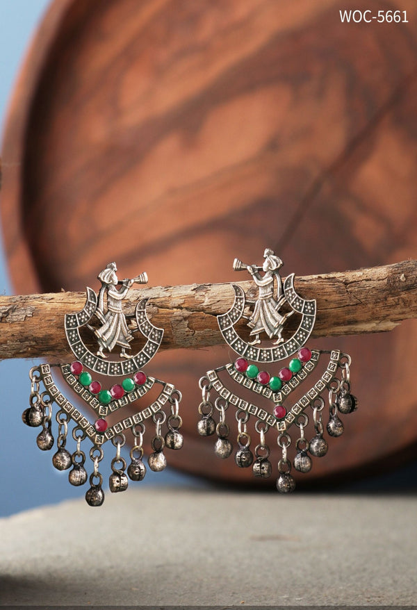 Women's Silver Barrat Earrings - Kamal Johar