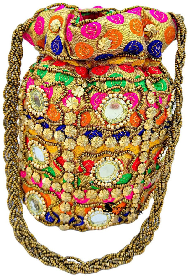 Women's Wristlets  Potli For Designer Silk Batwa Bridal Potli - Ritzie