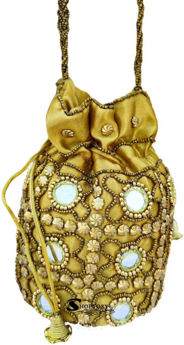 Women's Wristlets  Potli For Designer Silk Batwa Bridal Potli - Ritzie