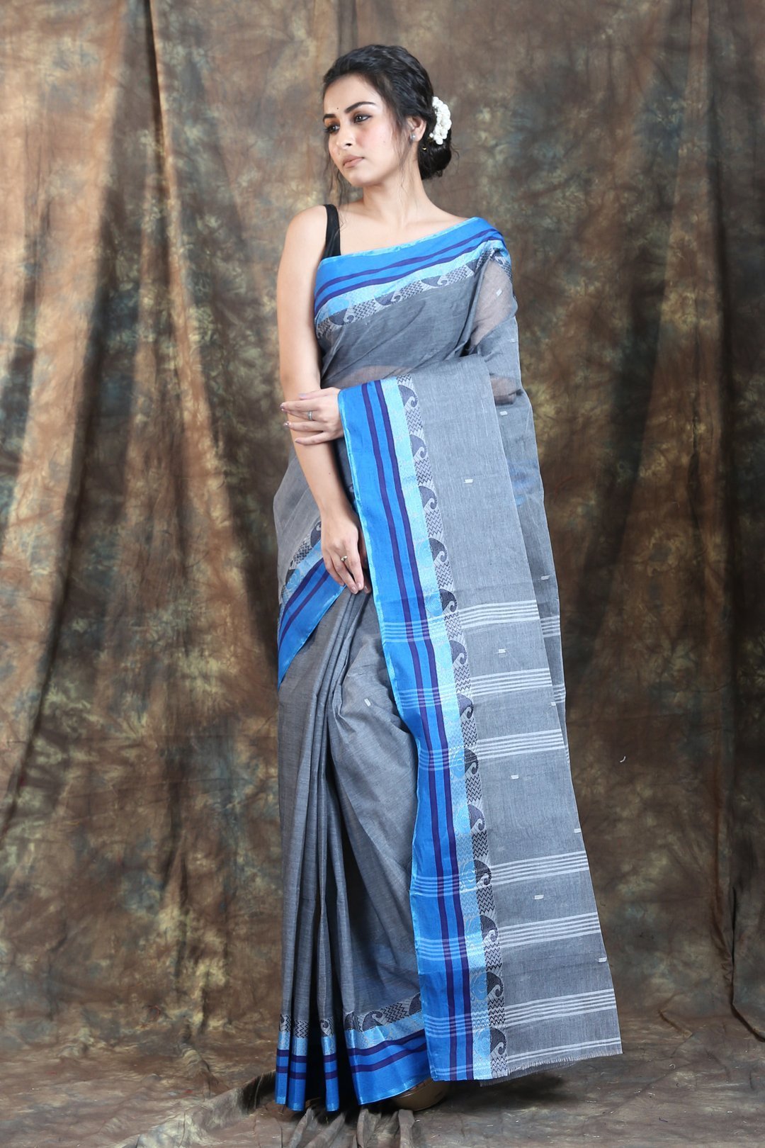 Women's Handwoven Cotton Tant Saree - Arhi