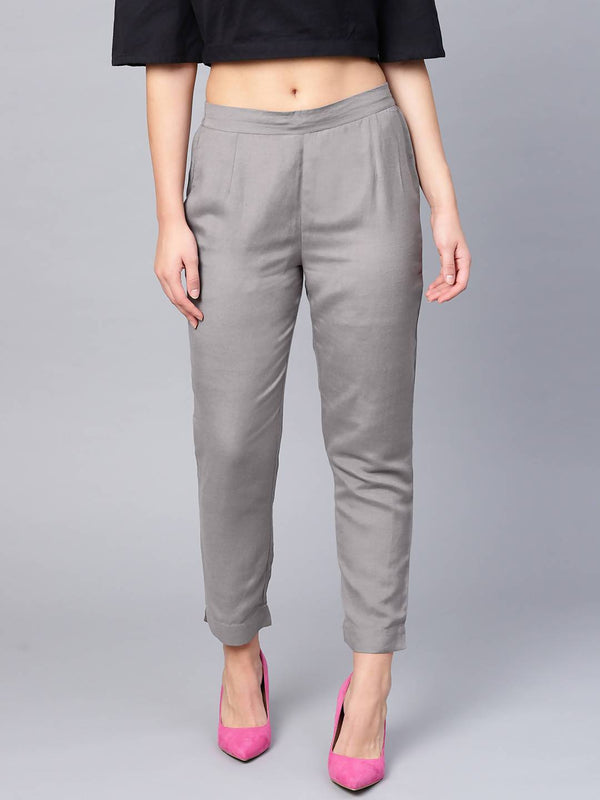 Buy_Women's_Grey_Rayon_Solid_Cigarette_Pants_Online_Indiakreations